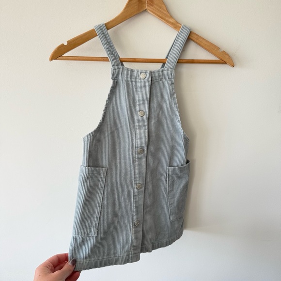 Zara Kids Corduroy Jumper Dress in Light Blue 4/5 Years - Picture 4 of 5